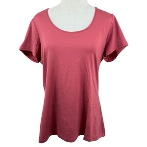 Lands End L Shaped Fit T Shirt Scoop Neck Soft Feminine Grandmacore Preppy EUC